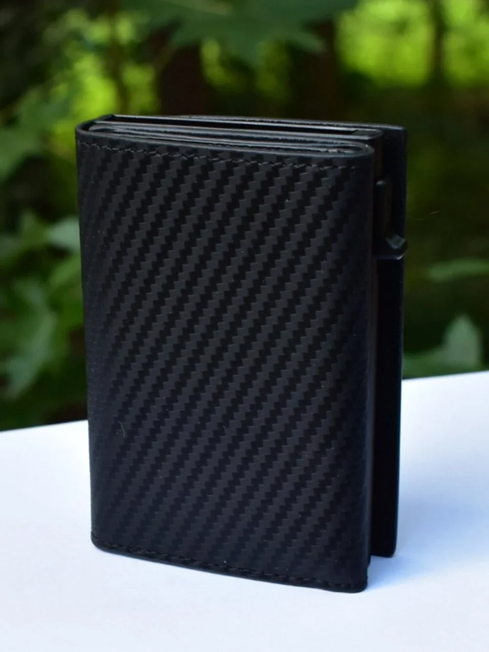 Typecase Mens Black Leather Pop Up Card Wallet RFID Blocking Boxed